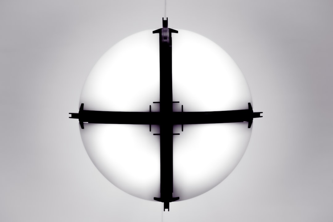 Photo matte black globe pendant